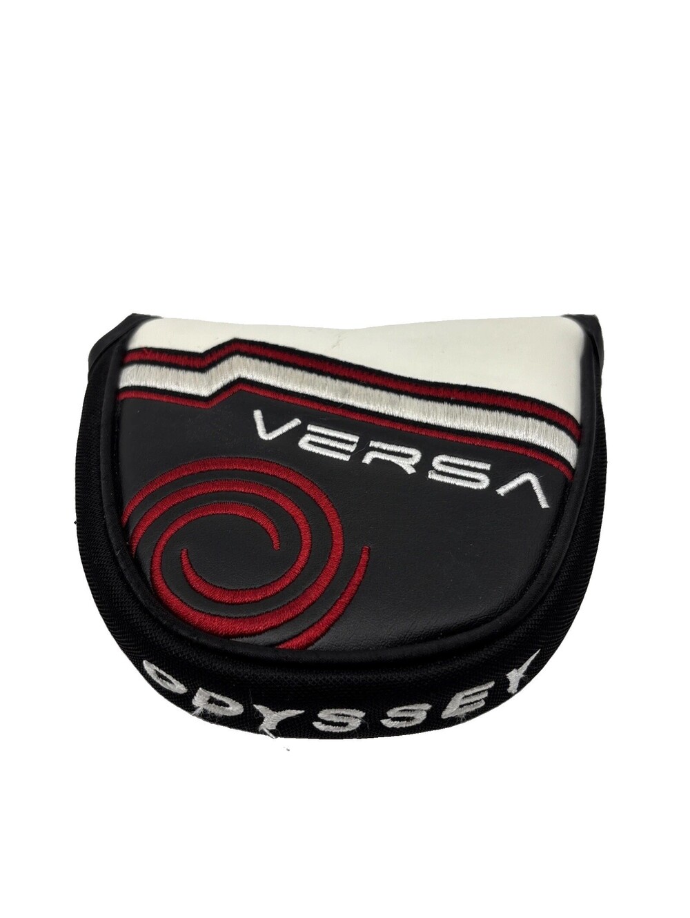 Odyssey Versa Blade Putter Headcover Black White Red OEM Hook & Loop Golf Cover